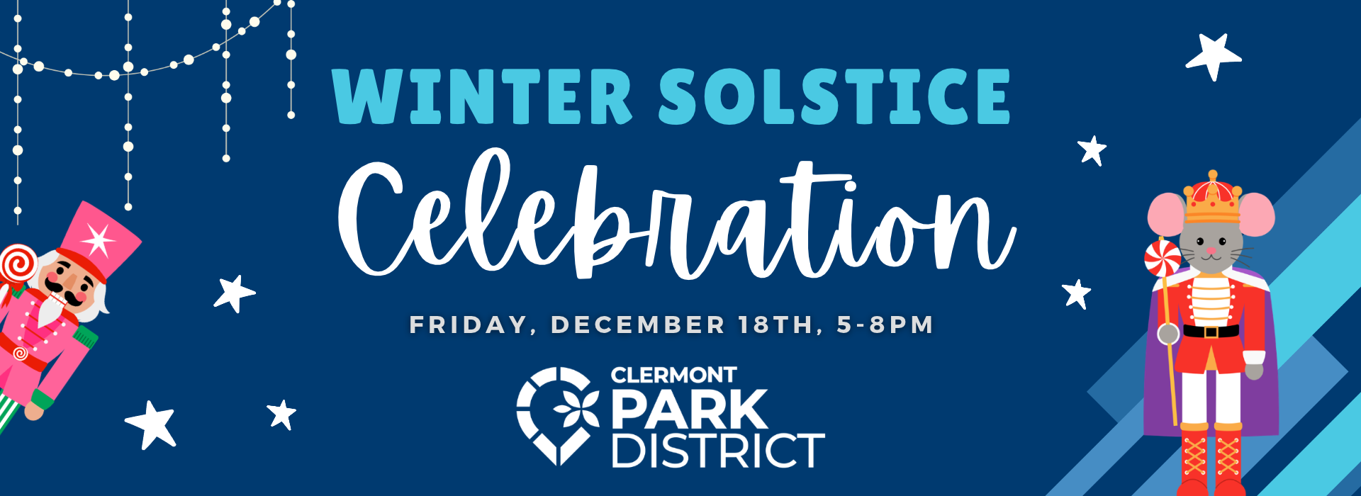 Winter Solstice Celebration will be on December 18 from 5-8pm at Sycamore Park